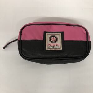 Joshua P. Long Thick Zip Multi-use Wallet‎ Purse Bag Pouch Pink Black 8x4x1.5”